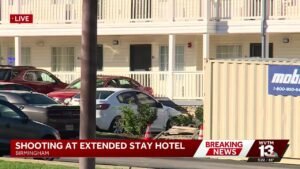 1 dead, 1 critically injured in shooting at Birmingham extended-stay hotel