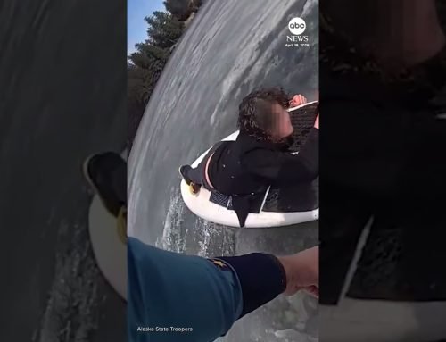Alaska state trooper uses surfboard to save teen who fell through ice