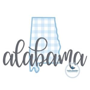 AL Alabama embroidered script design 8×12 hoop