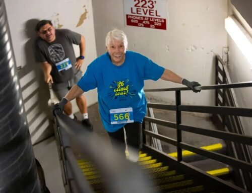 Scale The Strat: 82-year-old woman climbs Las Vegas tower for charity | The Strip