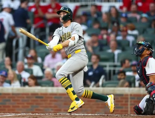 Shea Langeliers homers again as Athletics get first win, beat Braves | Athletics