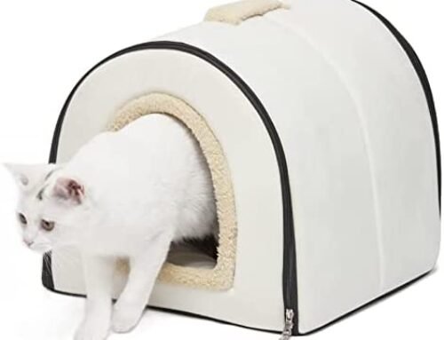 Portable Cat House,Cat Bed 2 in 1 Cat Huts with Washable Removable Cu…