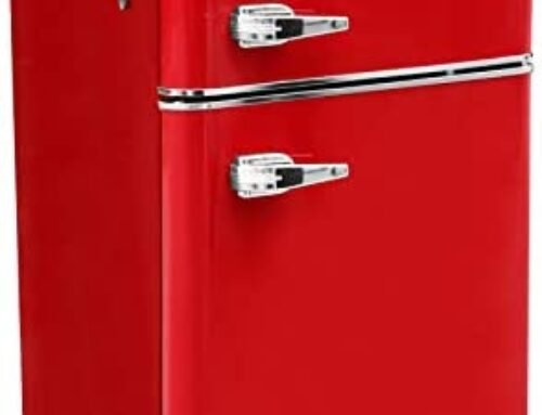 Frigidaire EFR840-RED 3.2 Cu Ft Red 2 Door Retro Bar Fridge with Side…