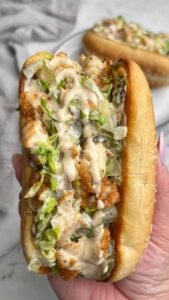 Chicken Chopped Sandwich with Alabama BBQ Sauce