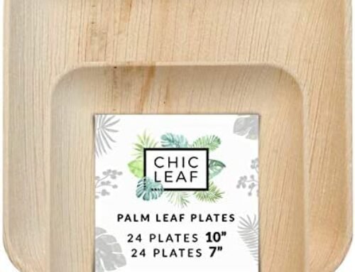 Chic Leaf Palm Leaf Plates Disposable Bamboo Plates Like 10 Inch & 7 …