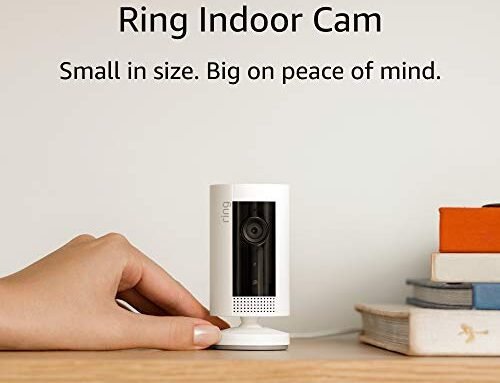 Ring Indoor Cam, Compact Plug-In HD security camera with two-way talk, Works with Alexa – White