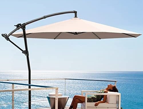 LAUSAINT HOME 10FT Patio Offset Cantilever Umbrella,Large Outdoor Han…