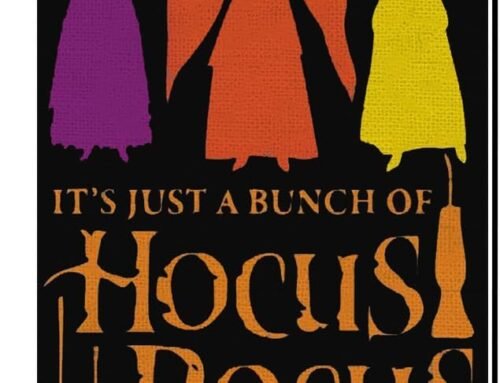 Halloween Hocus Pocus Garden Flag Double Sided Vertical Outdoor Decorations Thanksgiving Double Sided Black Burlap Flag for House Yard Halloween Decorations 12×18 In
