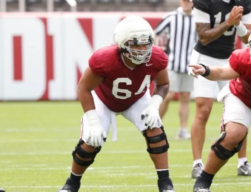 Alabama football projected starter attends Offensive Line Masterminds…