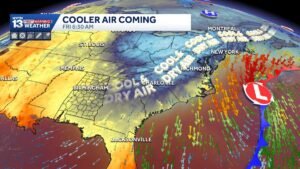 Alabama’s weather cools off with seasonable lows and toasty afternoon…