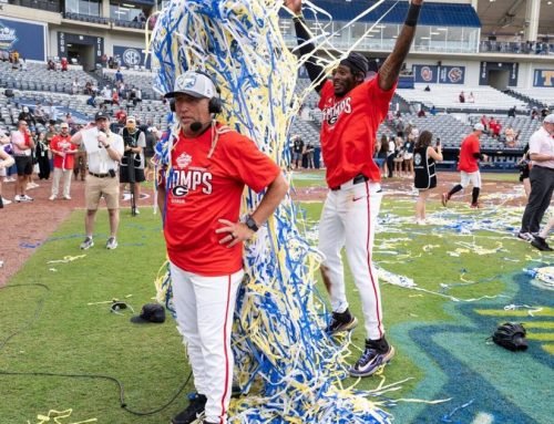 Georgia Bulldog’s Tre Phelps (1) tosses confetti as Georgia Bulldogs …