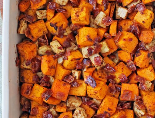 Maple Bacon Butternut Squash and Apple Bake