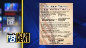 Ten Commandments display approved for Alabama public schools – WAKA 8