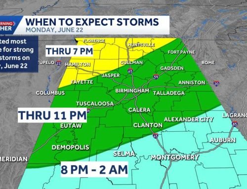 Tracking Storms: Alabama gets another round of strong storms Monday