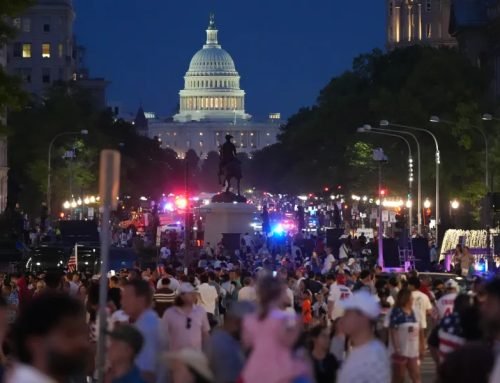 Trump mixes patriotism with partisanship as he celebrates America&#03…