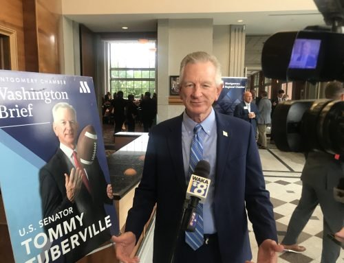 U.S. Sen. Tommy Tuberville speaks to Montgomery Regional Chamber of C…