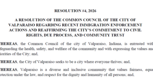 Valparaiso ICE resolution full text
