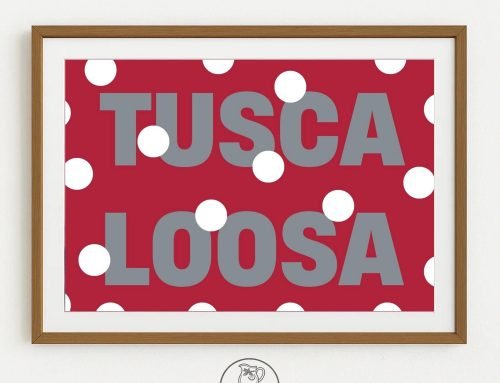 Tuscaloosa Crimson Tide Polka Dot Print: Alabama Dorm Decor (Digital Download)