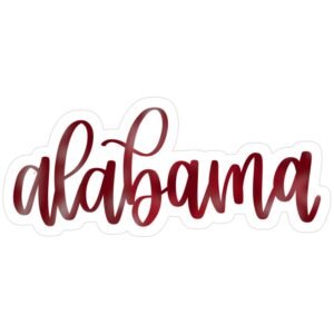 Alabama Multicolor Blur Design Sticker