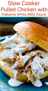 Slow Cooker Pulled Chicken with Alabama White BBQ Sauce