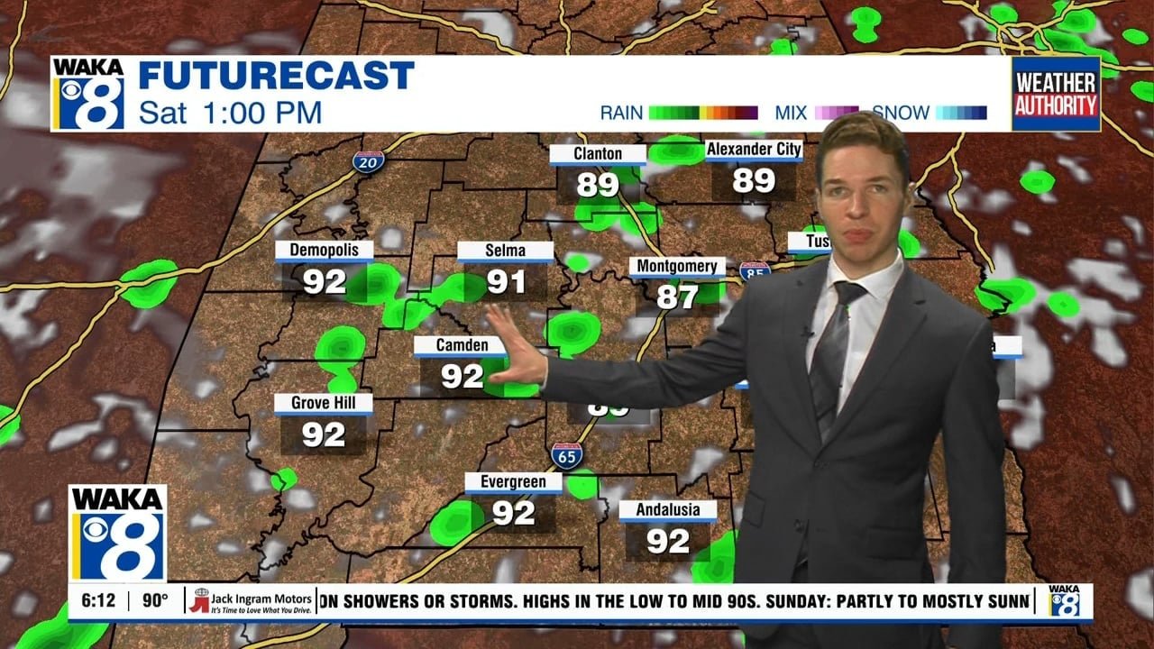 Hot with sunshine, some clouds, low chances for rain this weekend - W...