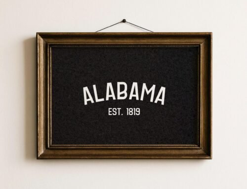 Vintage Alabama Printable Typography – Rustic Farmhouse Wall Art, Classic Collegiate Design, Distressed Neutral Decor Digital Download 670