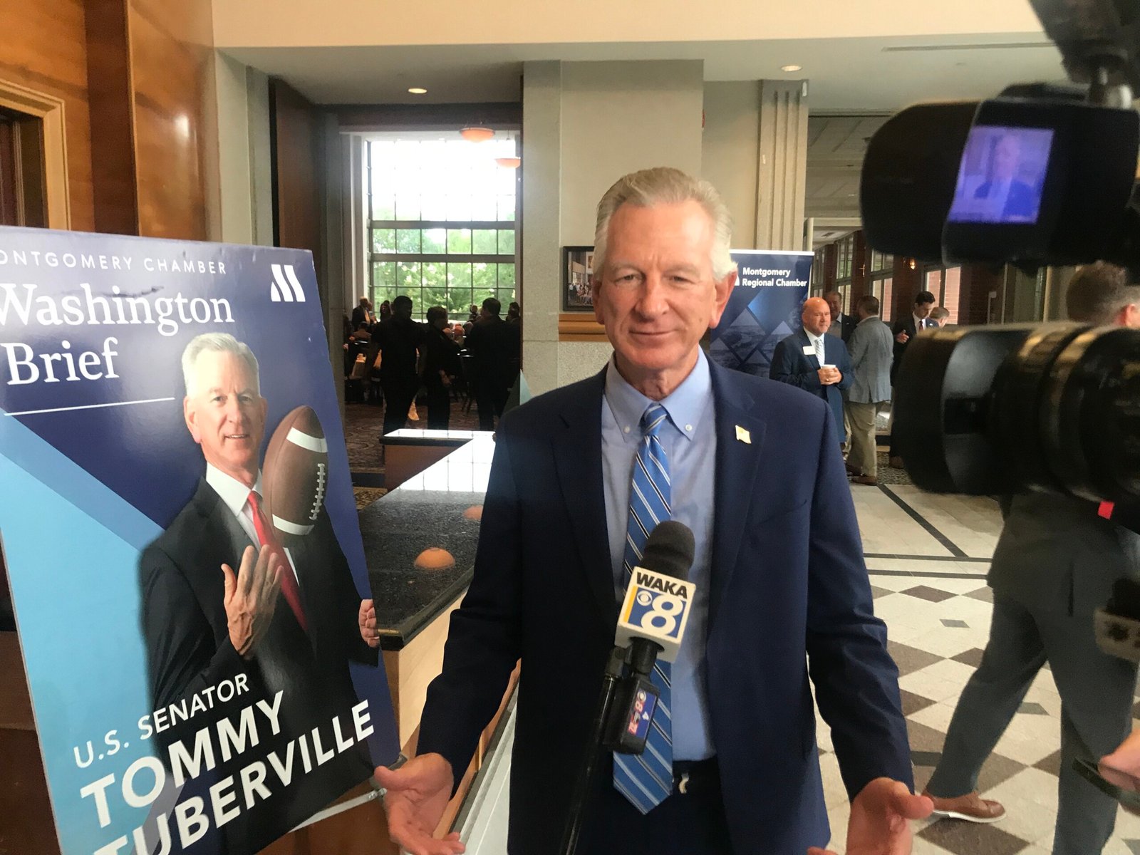 U.S. Sen. Tommy Tuberville speaks to Montgomery Regional Chamber of C...