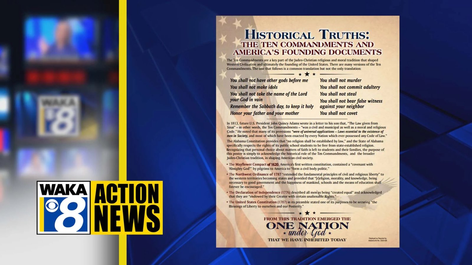 Ten Commandments display approved for Alabama public schools - WAKA 8