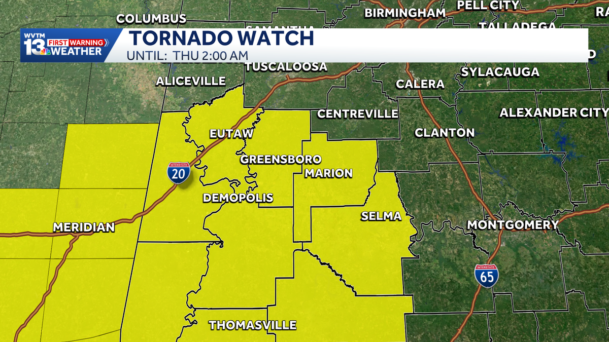 Severe storms possible again Wednesday night into Thursday across Ala...