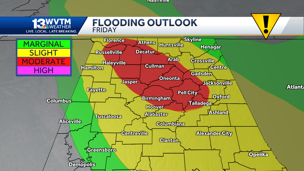 Alabama Impact Days: flooding and severe storms Friday